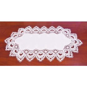 SMALL EMBROIDERED LACE RUNNER