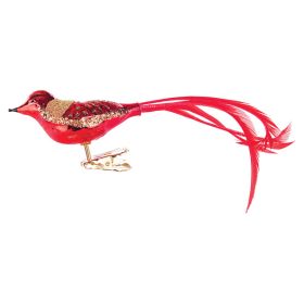 SET/2 GLASS BIRD ORNAMENTS