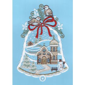 HOLIDAY BELL WITH BIRDS LACE ART