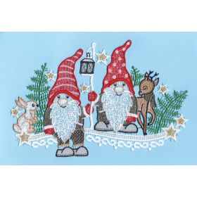 CHRISTMAS GNOMES LACE ART