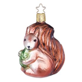 GLASS SQUIRREL ORNAMENT