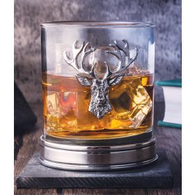 PEWTER STAG WHISKEY TUMBLER