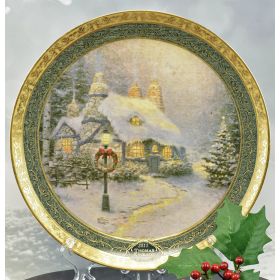 Kinkade Christmas Plate, 2011 "Stonehearth Hutch"