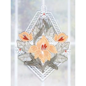 EASTER LILIES LACE WINDOW ART