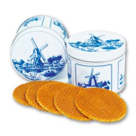 SET/2 DUTCH BAKERY 'STROOPE' SYRUP WAFFLES IN TIN